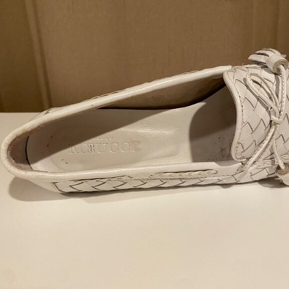 Vintage‎ Mueucci Italy White Leather Tassel Loafers Size 7.5 Alexander Hotto - Picture 6 of 8